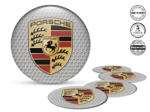Porsche Decalcomania Cerchio Edizione Emblemi Ruota Custom